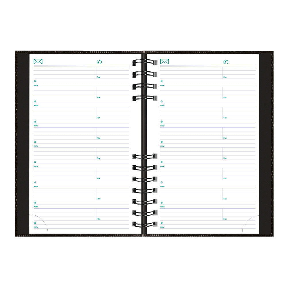 CoilPro™ Daily Appointment Book, 2027, Bilingual, Black C1504C.81B-27 Blueline C1504C.81B