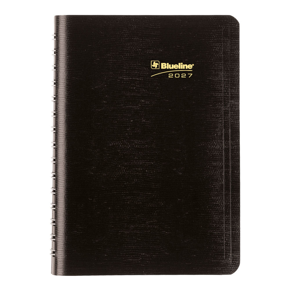 Blueline PlannerPlus™ Daily Appointment Book, 2027, Bilingual, Black C1504N.81BT-27 C1504N.81BT