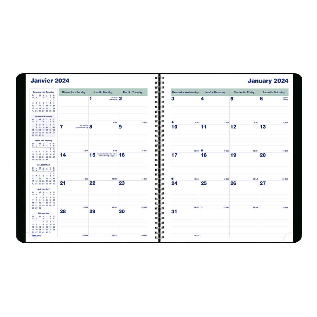 Essential Monthly Planner 2024, Bilingual - C1512.81BT