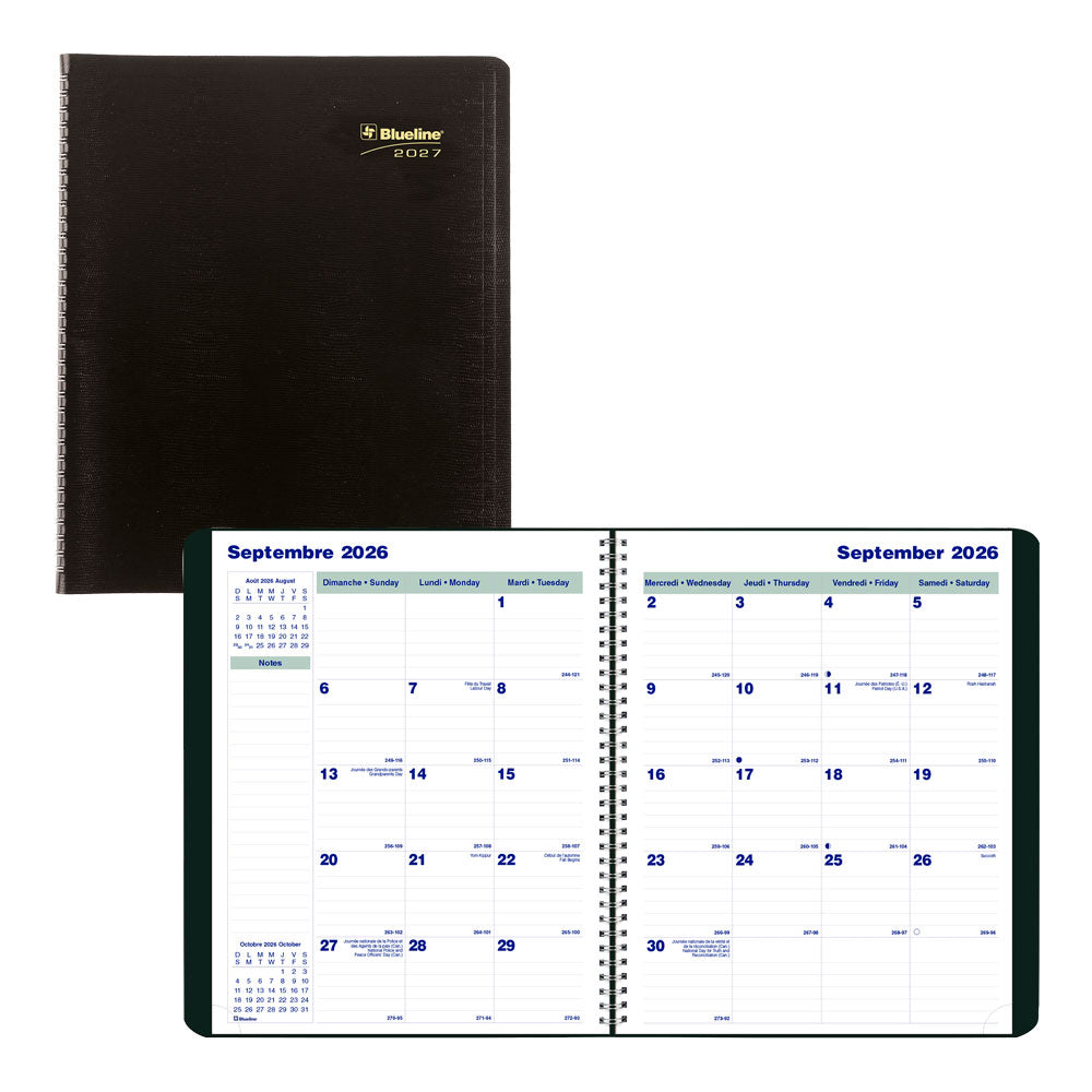 Blueline Essential Monthly Planner, 2027, Bilingual C1512.81BT-27 C1512.81BT