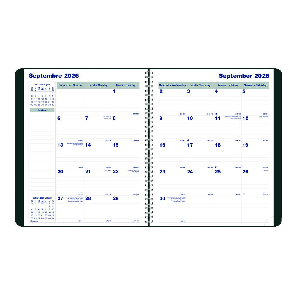 Blueline Essential Monthly Planner, 2027, Bilingual C1512.81BT-27 C1512.81BT