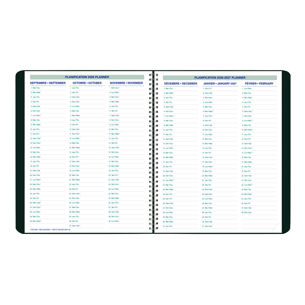 Blueline Essential Monthly Planner, 2027, Bilingual C1512.81BT-27 C1512.81BT