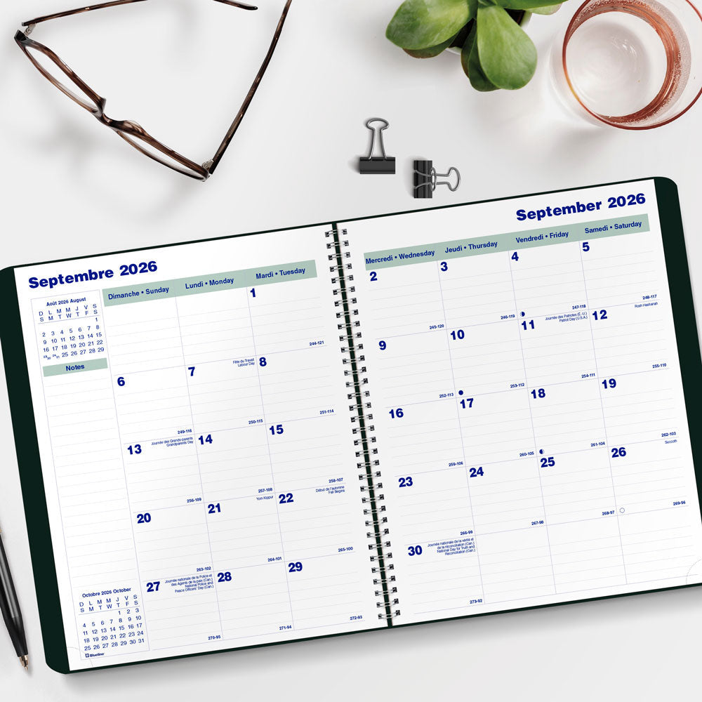 Blueline Essential Monthly Planner, 2027, Bilingual C1512.81BT-27 C1512.81BT