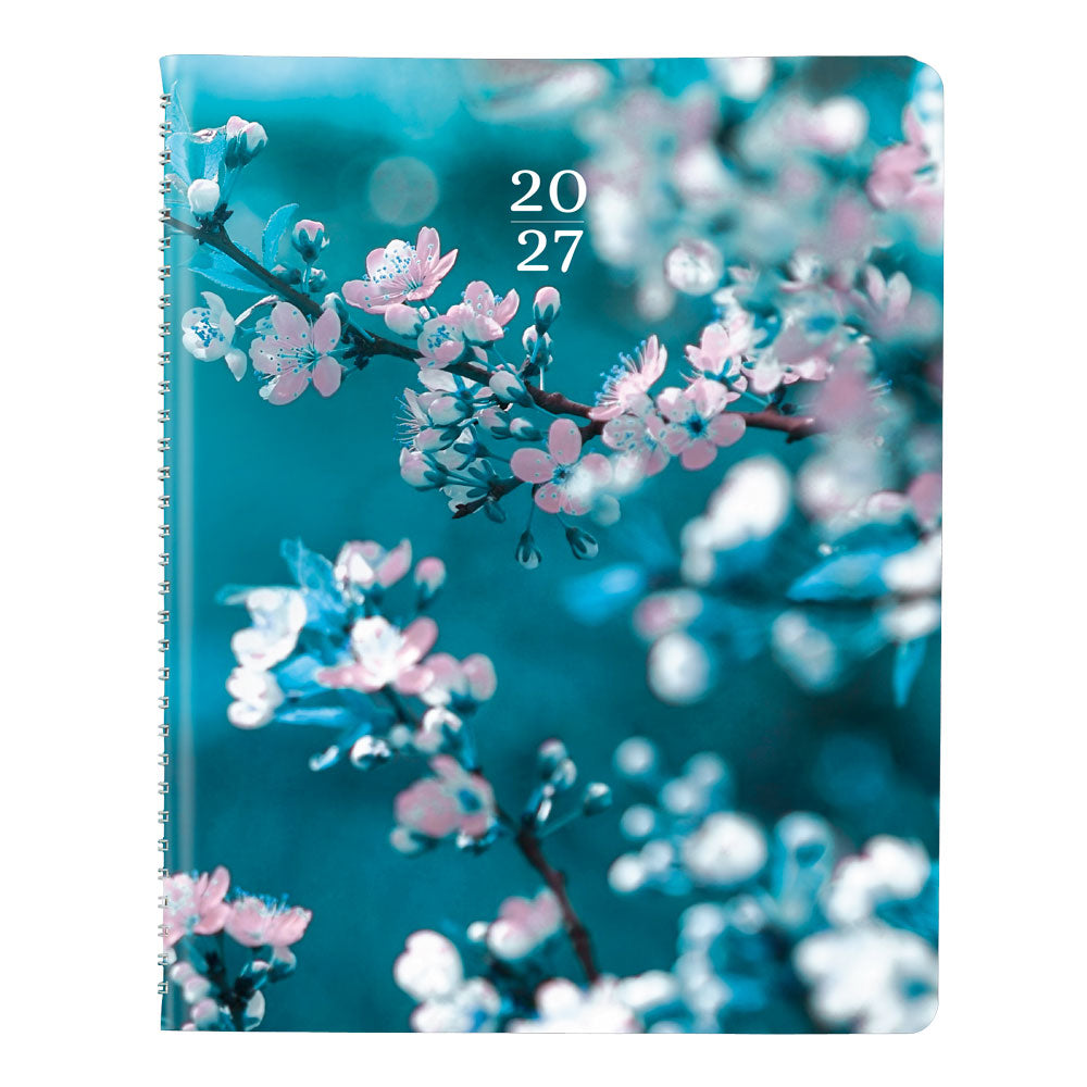 Nature Monthly Planner, 2027 - 16 Months, Bilingual Cherry Blossoms C1512G.03BT-27 Blueline C1512G.03BT #colour_cherry-blossoms