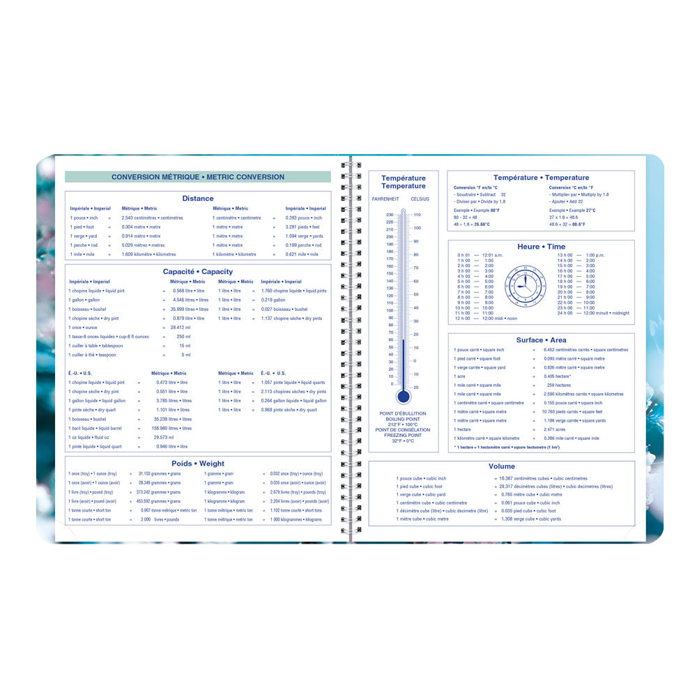 Nature Monthly Planner, 2027 - 16 Months, Bilingual Cherry Blossoms C1512G.03BT-27 Blueline C1512G.03BT #colour_cherry-blossoms