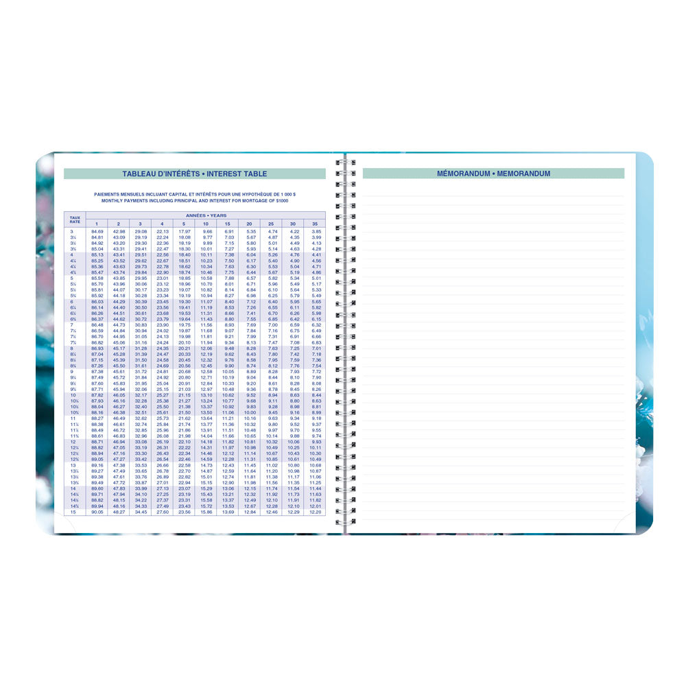 Nature Monthly Planner, 2027 - 16 Months, Bilingual Cherry Blossoms C1512G.03BT-27 Blueline C1512G.03BT #colour_cherry-blossoms