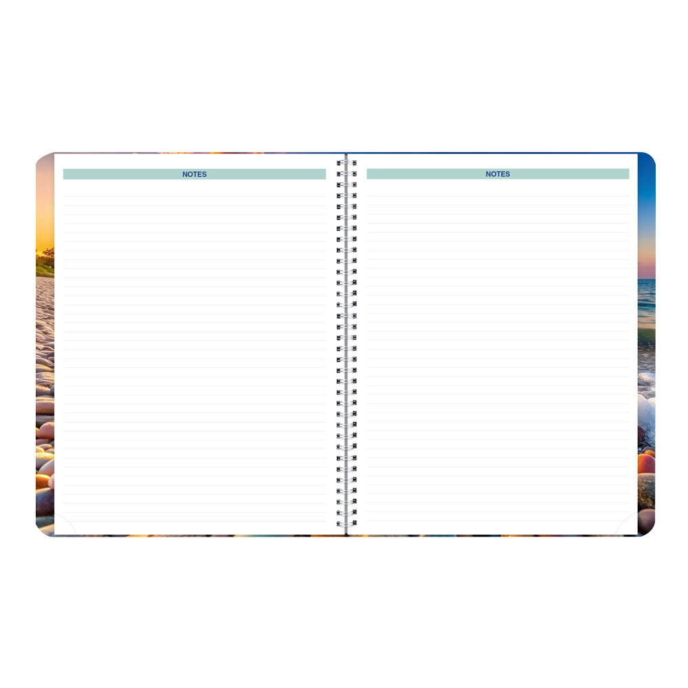 Nature Monthly Planner, 2027 - 16 Months, Bilingual Pebble Beach C1512G.04BT-27 Blueline C1512G.04BT #colour_pebble-beach