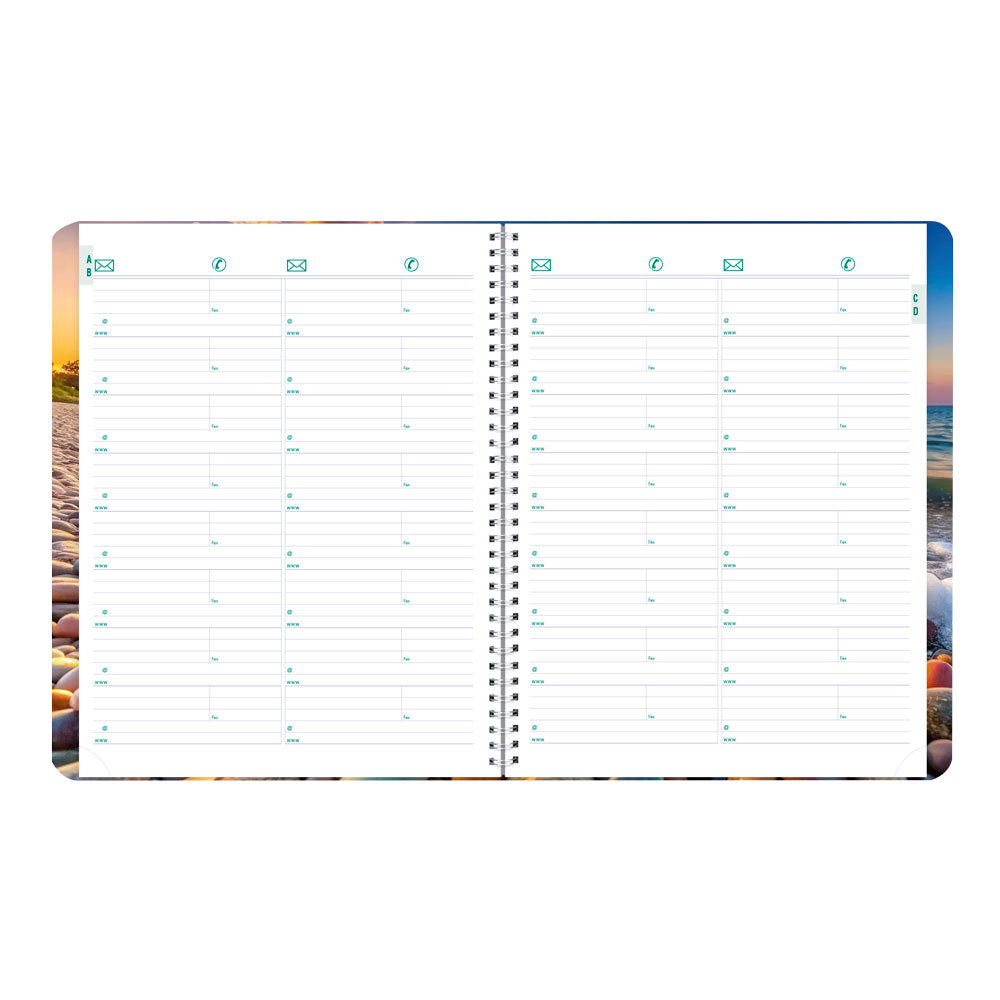 Nature Monthly Planner, 2027 - 16 Months, Bilingual Pebble Beach C1512G.04BT-27 Blueline C1512G.04BT #colour_pebble-beach
