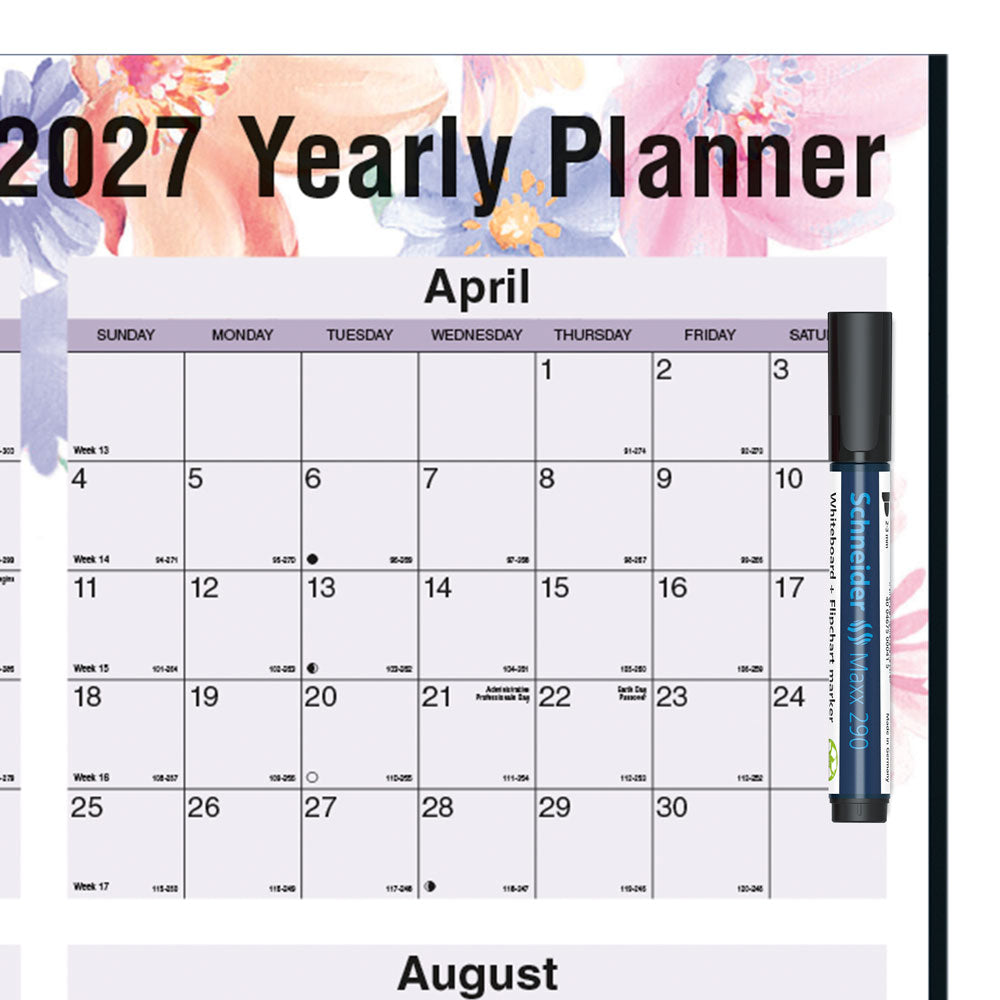 Yearly Wall Planner, Passion, English, 2027 C171920-27 Blueline C171920