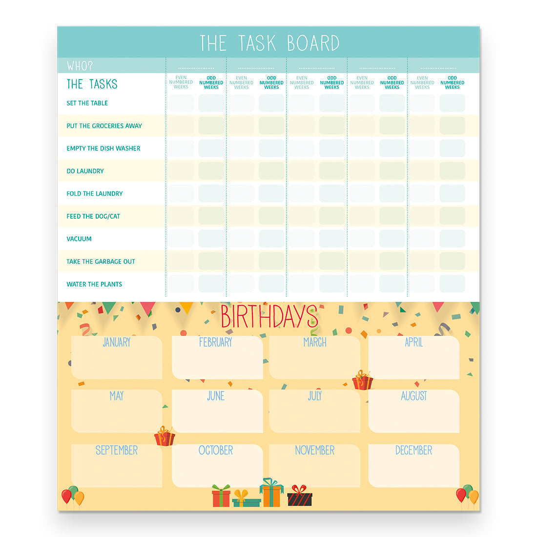 Fridgeplanner™ Maxi Magnet Calendar, 17 Months, 2026-2027, English C174110A-27 Blueline C174110A