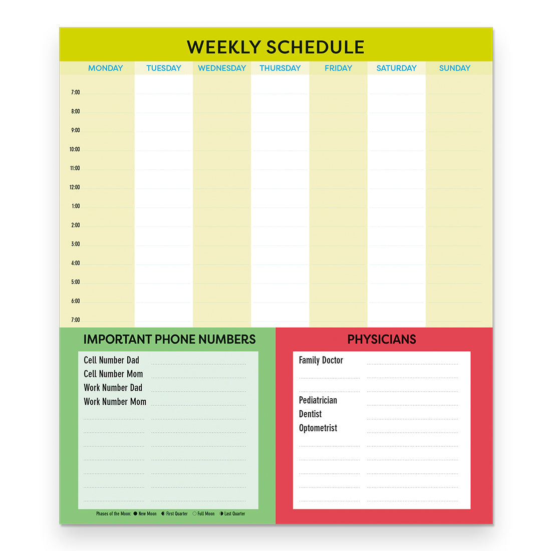 Fridgeplanner™ Maxi Magnet Calendar, 17 Months, 2026-2027, English C174110A-27 Blueline C174110A