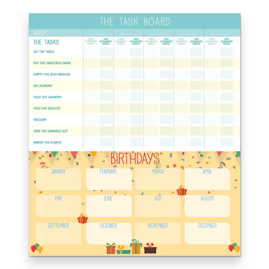 Blueline Fridgeplanner™ Monthly Magnet Calendar 2026 - English (C174110A-26)