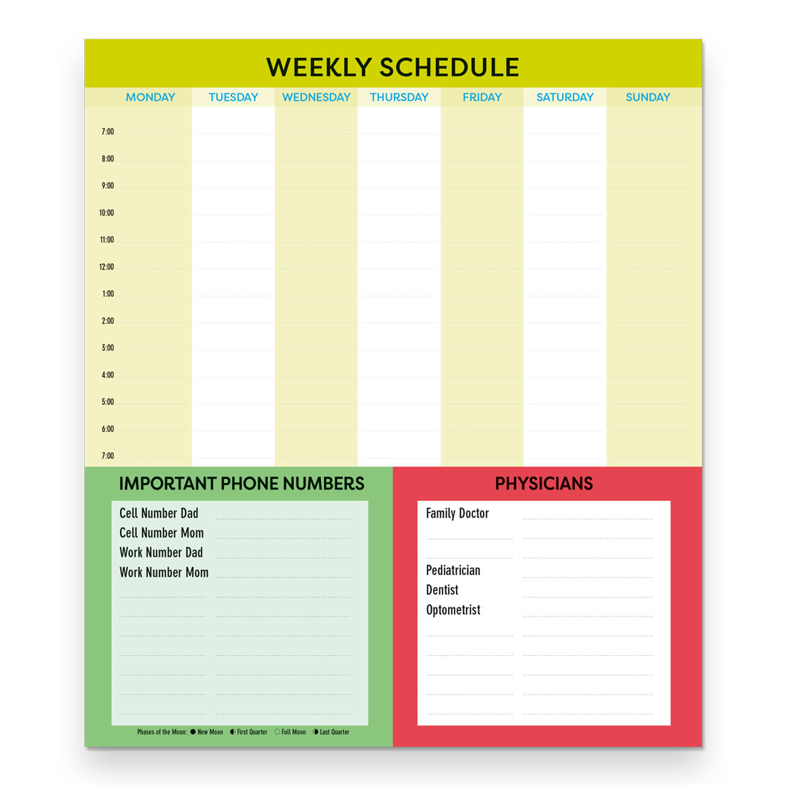Blueline Fridgeplanner™ Monthly Magnet Calendar 2026 - English (C174110A-26)