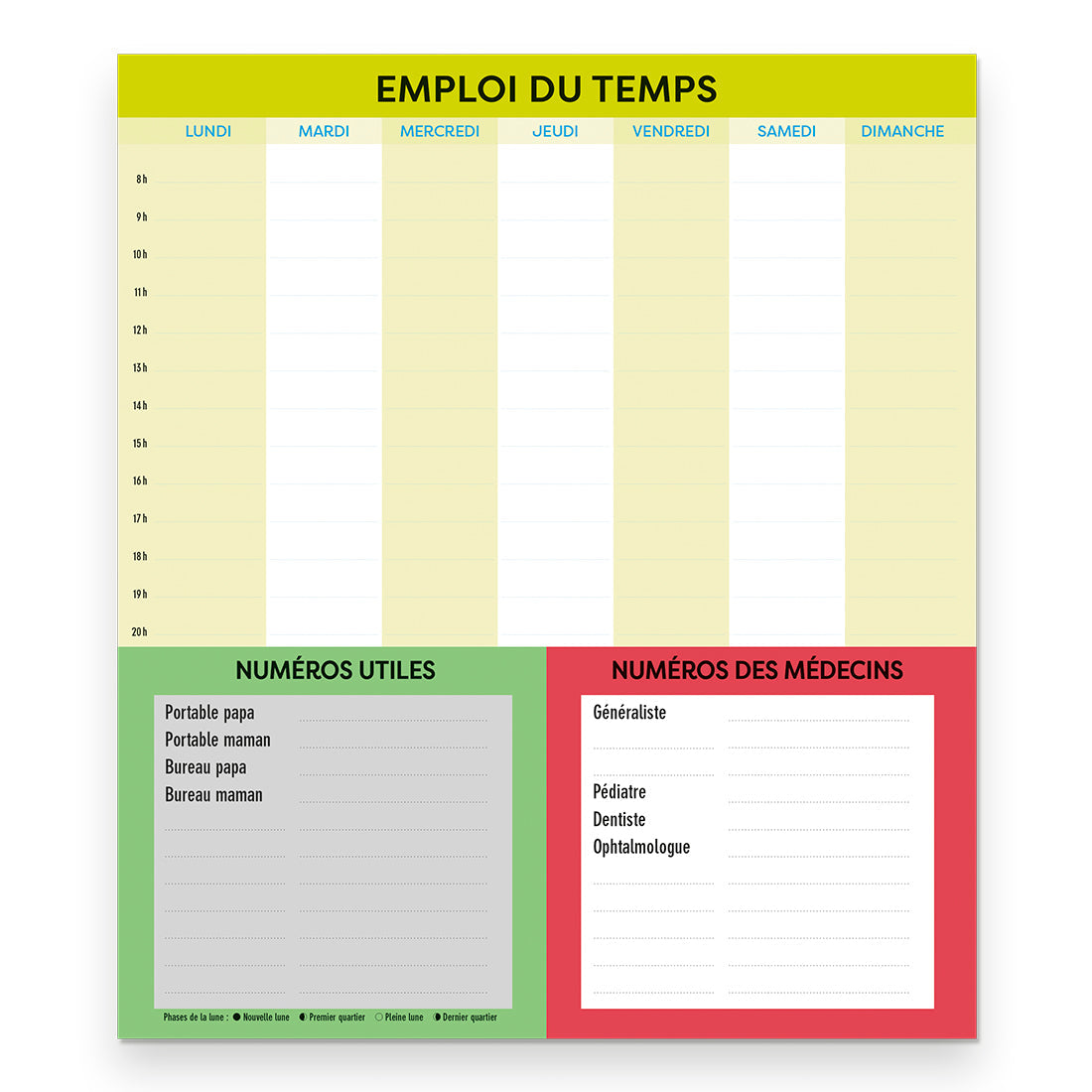 Fridgeplanner™ Maxi Magnet Calendar, 17 Months, 2026-2027, French C174110FA-27 Blueline C174110FA