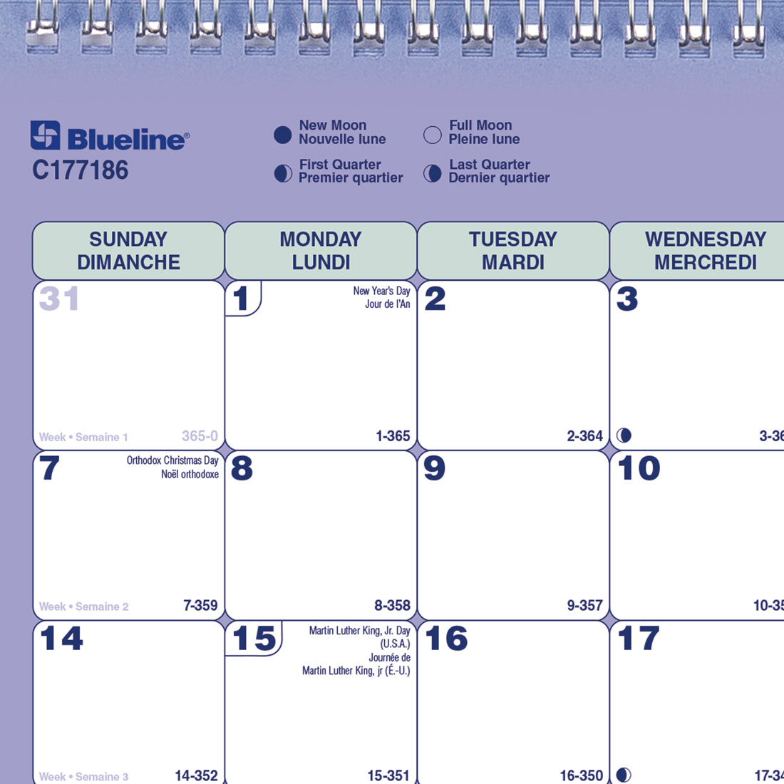 Monthly Calendar 2024, Bilingual