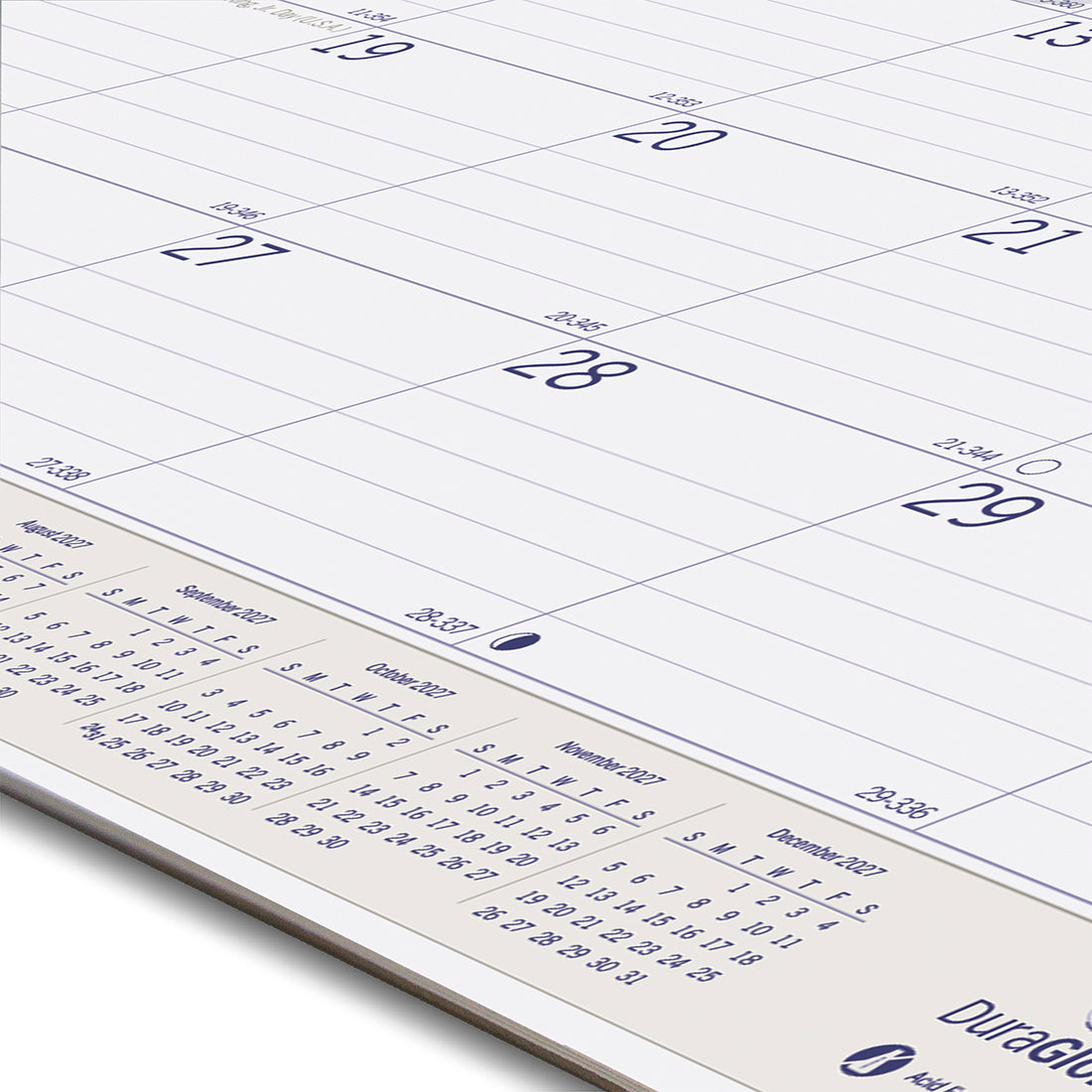 Monthly Desk Pad Calendar, DuraGlobe™, English, 2027 C177227-27 Blueline C177227