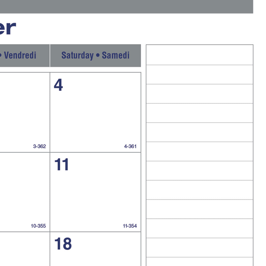 Net Zero Carbon™ Monthly Desk Pad 2025, Bilingual, C177847B