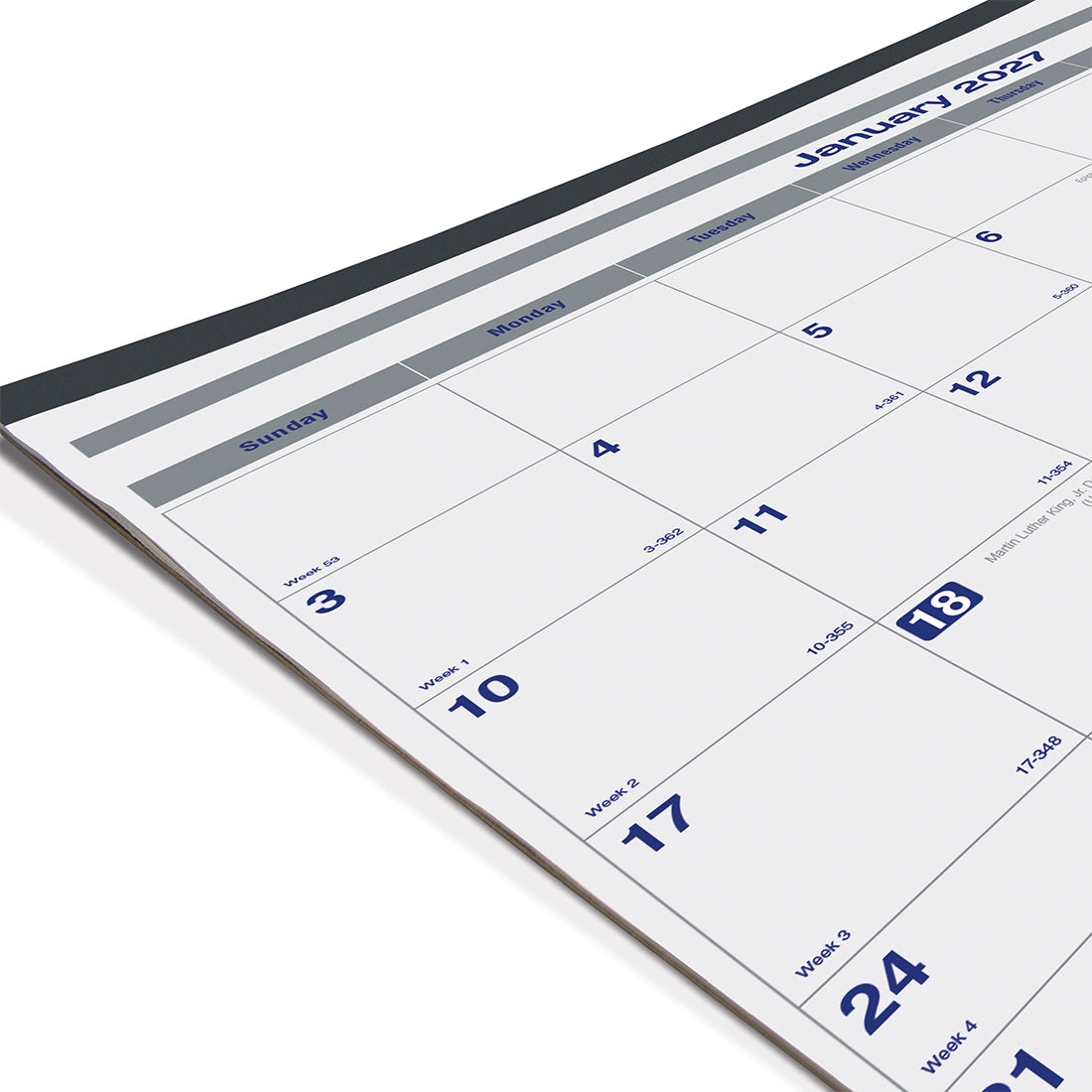 Monthly Desk Pad Calendar, Net Zero Carbon™, English, 2027 C177847-27 Blueline C177847
