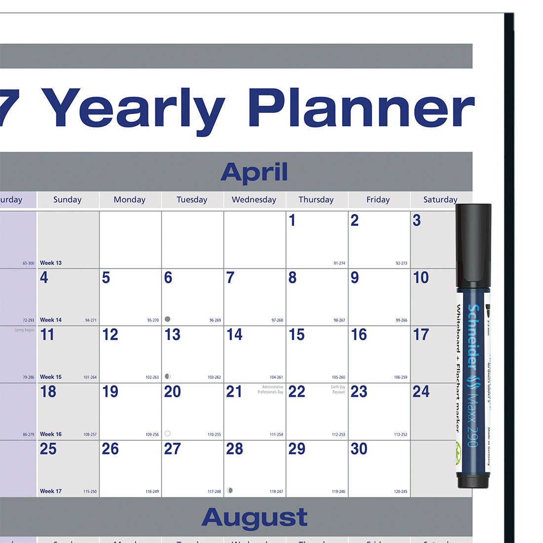 Yearly Wall Planner, English, 2027 C177868-27 Blueline C177868