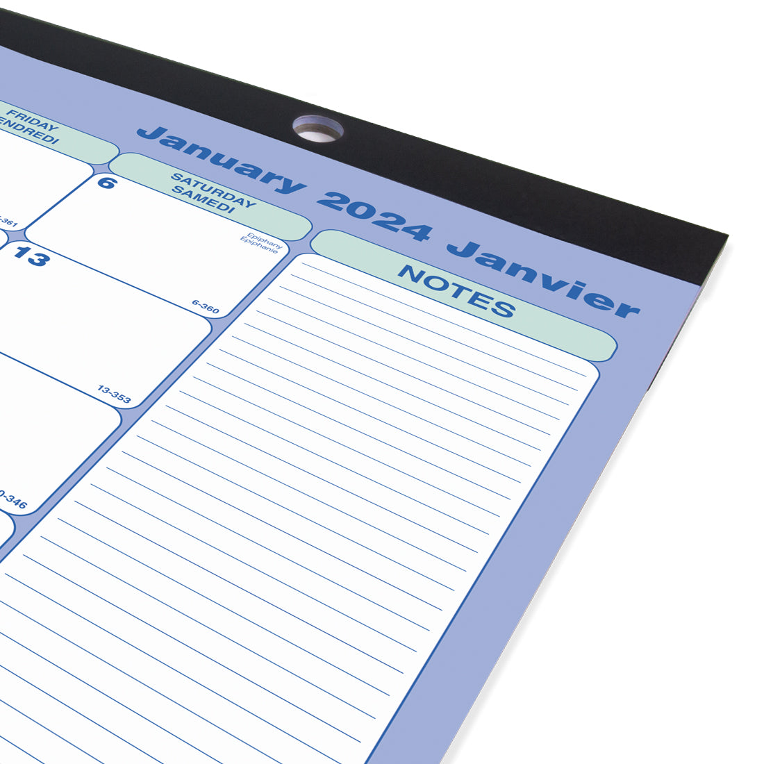 Monthly Desk Pad or Wall Calendar 2024, Bilingual<br>*2024 Edition now sold out
