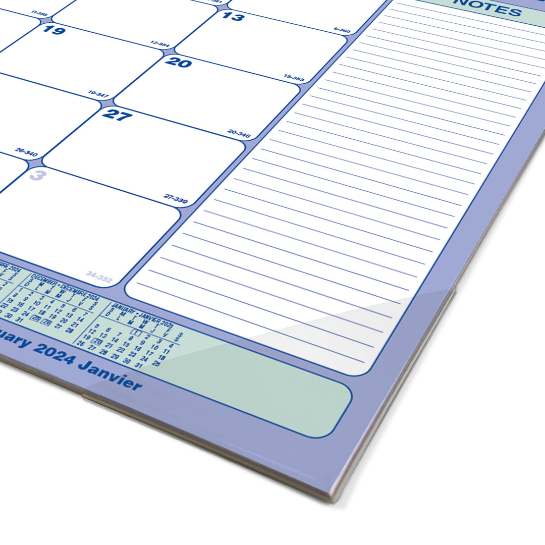 Monthly Desk Pad or Wall Calendar 2024, Bilingual
