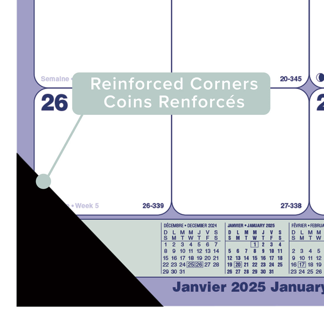 Desk Pad or Wall Calendar 2025, Bilingual, C181731B