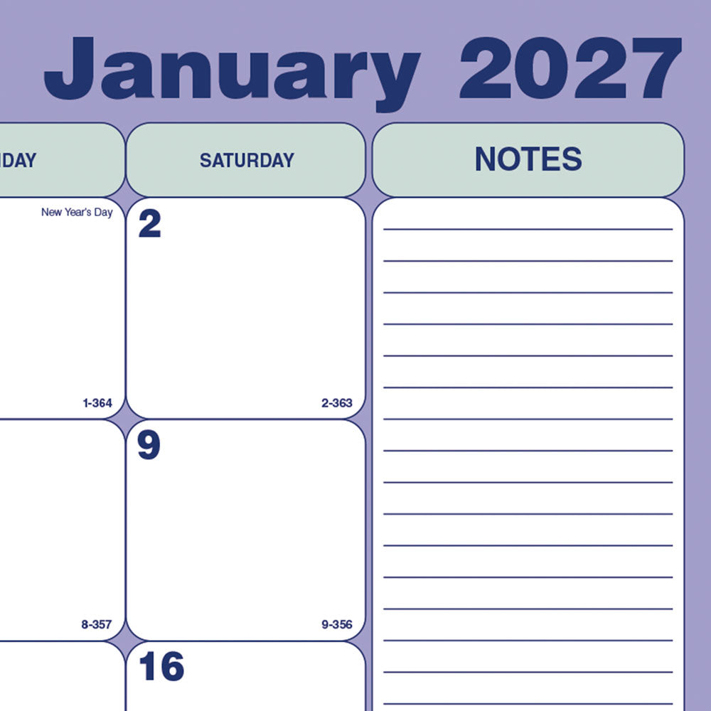 Monthly Desk Pad Calendar, English, 2027 C181731-27 Blueline C181731