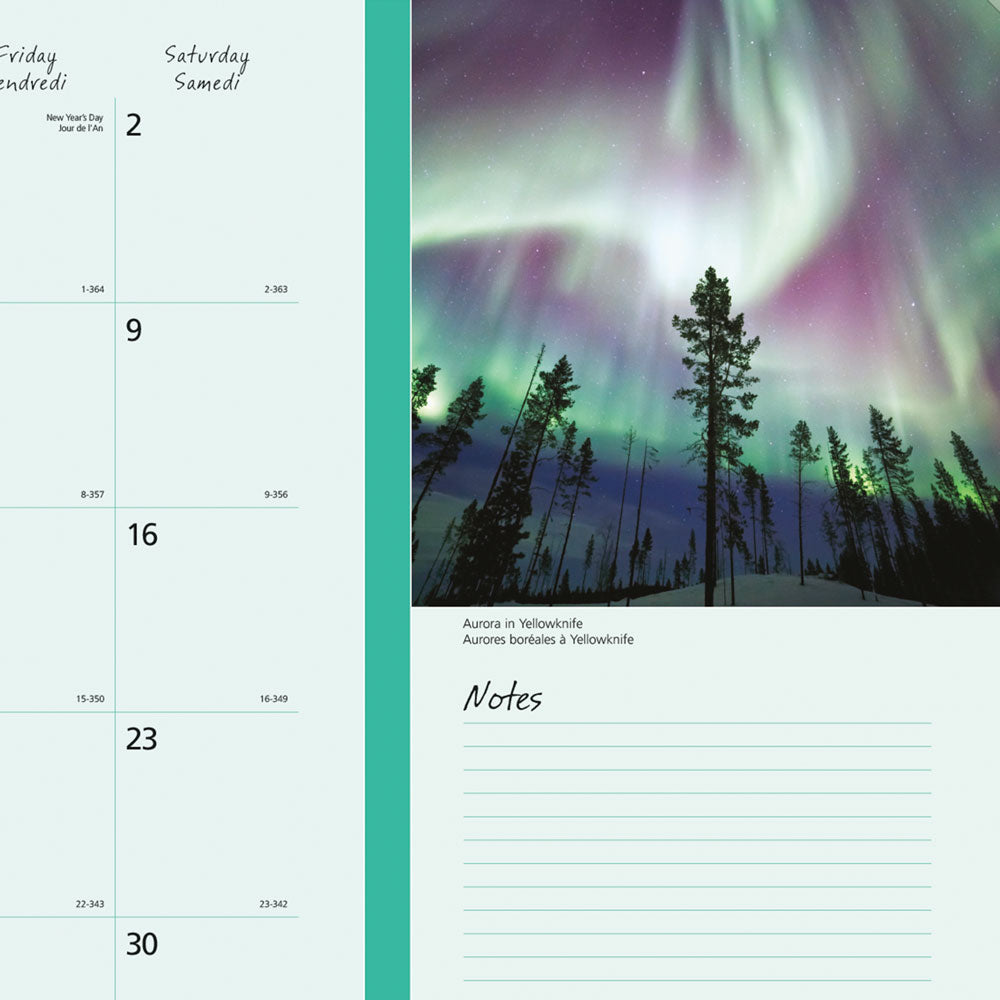 Monthly Desk Pad Calendar, Canadian Provinces, Bilingual, 2027 C192118-27 Blueline C192118