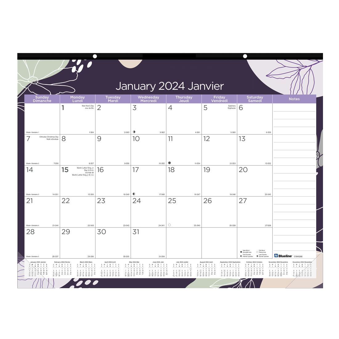 Monthly Desk Pad 2024, Bilingual<br>*2024 Edition now sold out
