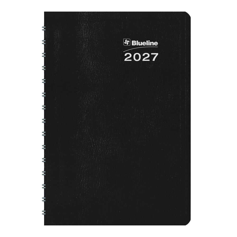 Blueline DuraGlobe™ Daily Appointment Book, 2027, Bilingual, Black C210.21BT-27 C210.21BT