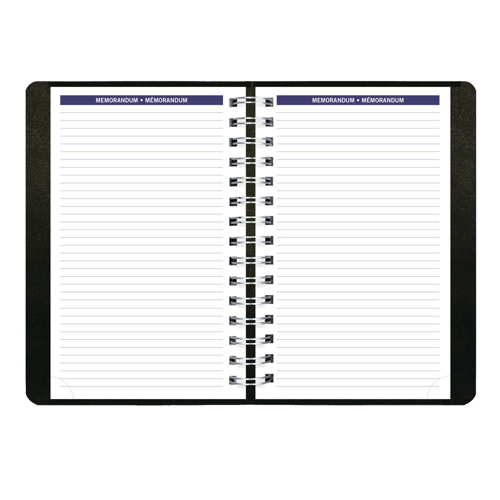 Blueline DuraGlobe™ Daily Appointment Book, 2027, Bilingual, Black C210.21BT-27 C210.21BT