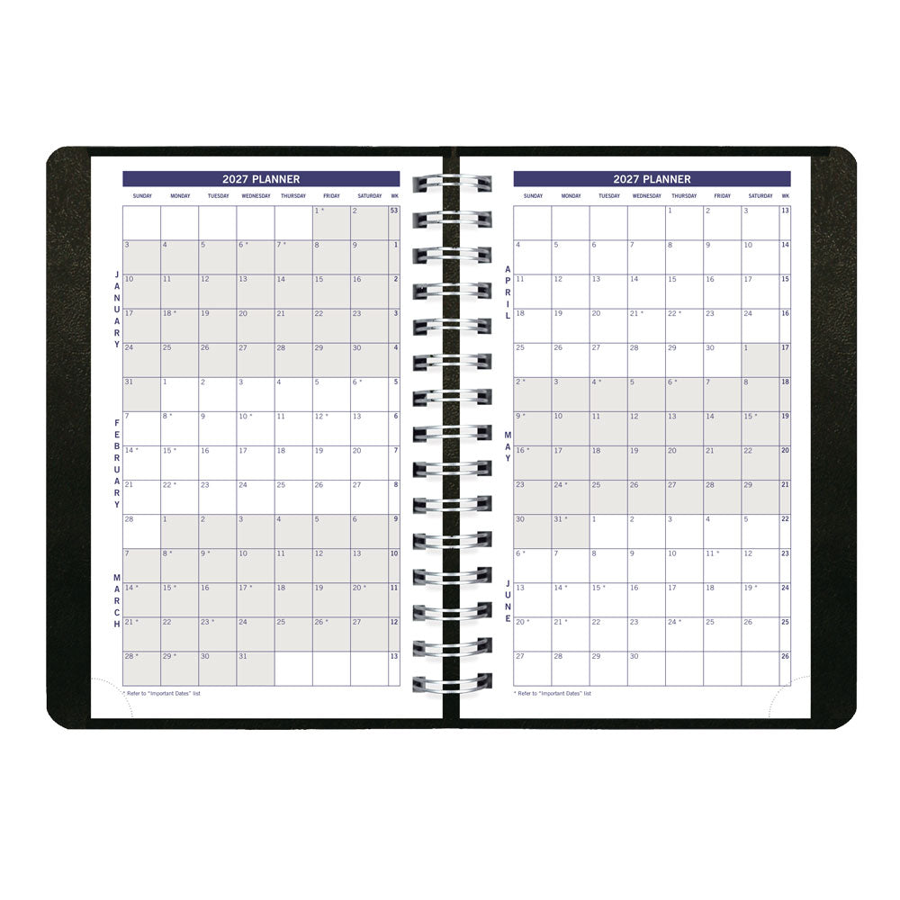 Blueline DuraGlobe™ Daily Appointment Book, 2027, English, Black C210.21T-27 C210.21T