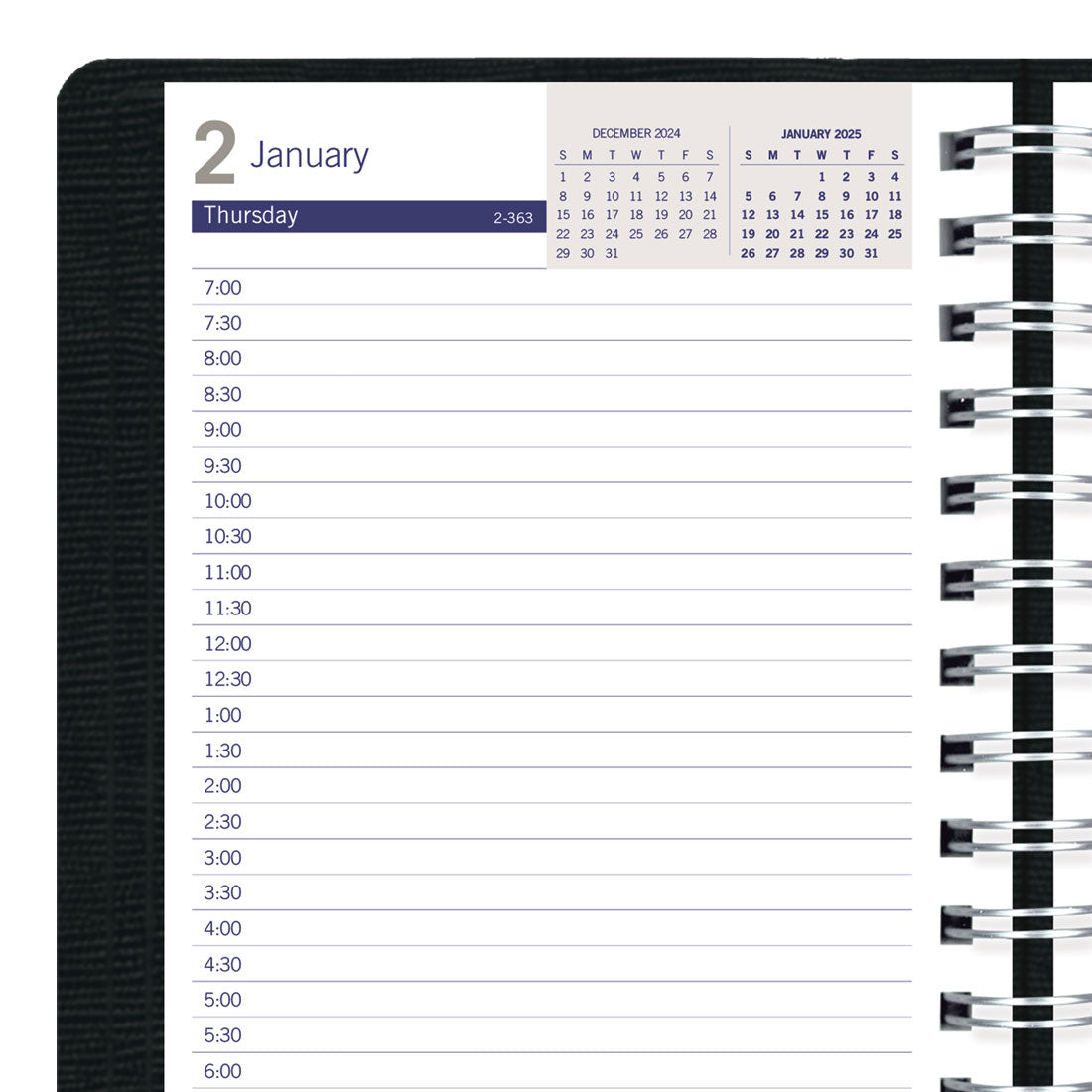 DuraGlobe™ Daily Planner 2025, English, Black, C210.21T