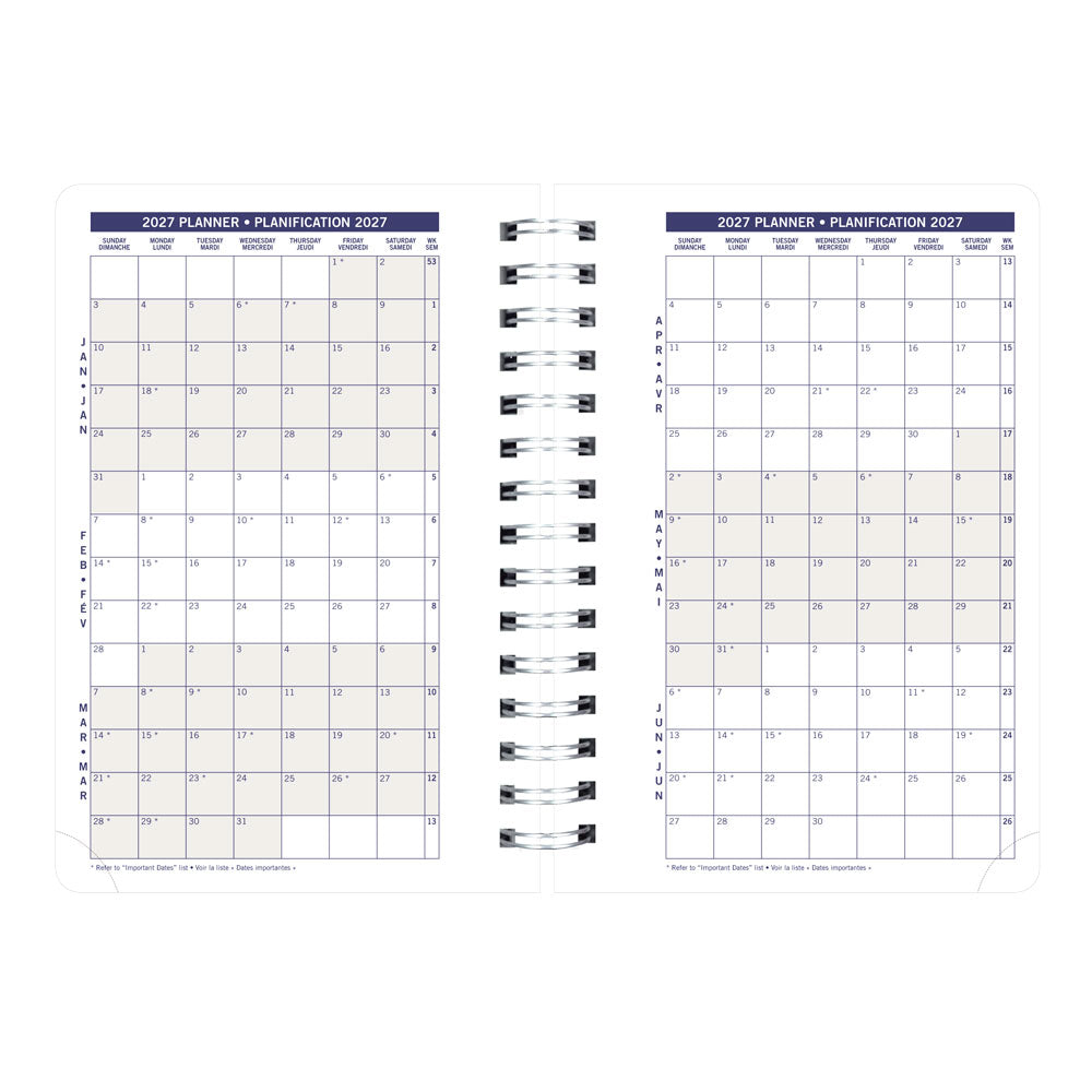 DuraGlobe™ Daily Appointment Book, 2027, Bilingual, Black C210.81BT-27 C210.81BT