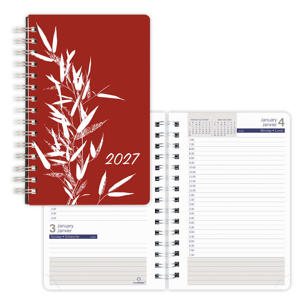 DuraGlobe™ Daily Appointment Book, 2027, Bilingual, Joyful C210.F83BT-27 C210.F83BT