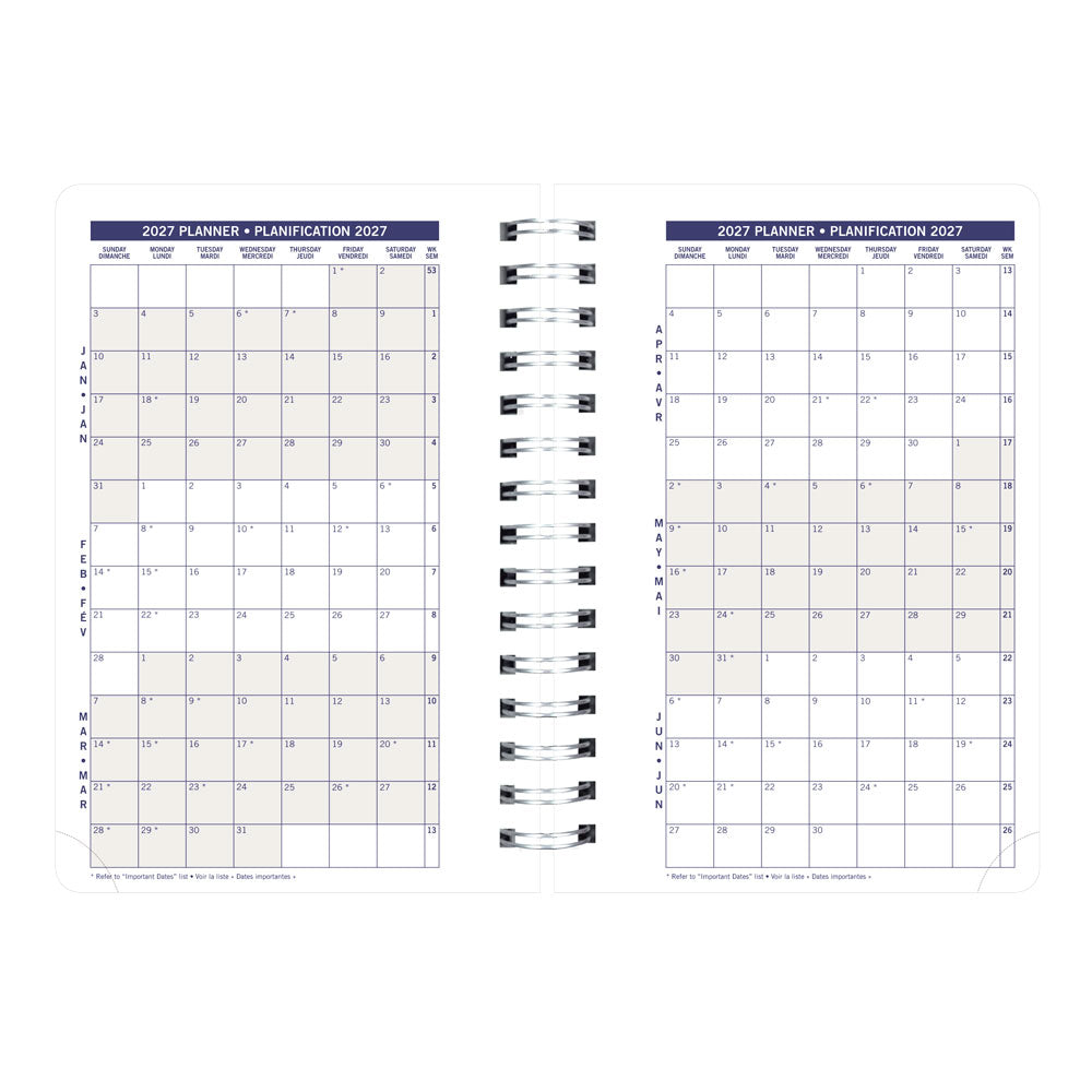 DuraGlobe™ Daily Appointment Book, 2027, Bilingual, Joyful C210.F83BT-27 C210.F83BT
