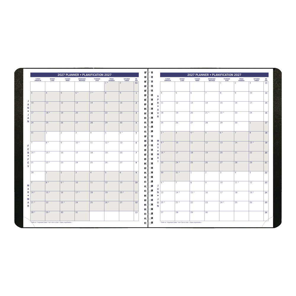 Blueline DuraGlobe™ Monthly Planner, 2027, Bilingual C230.21BT-27 C230.21BT