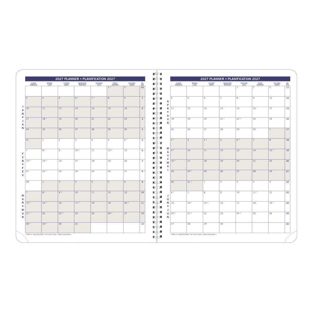 Blueline DuraGlobe™ Monthly Planner, 2027, Bilingual C230.81BT-27 C230.81BT