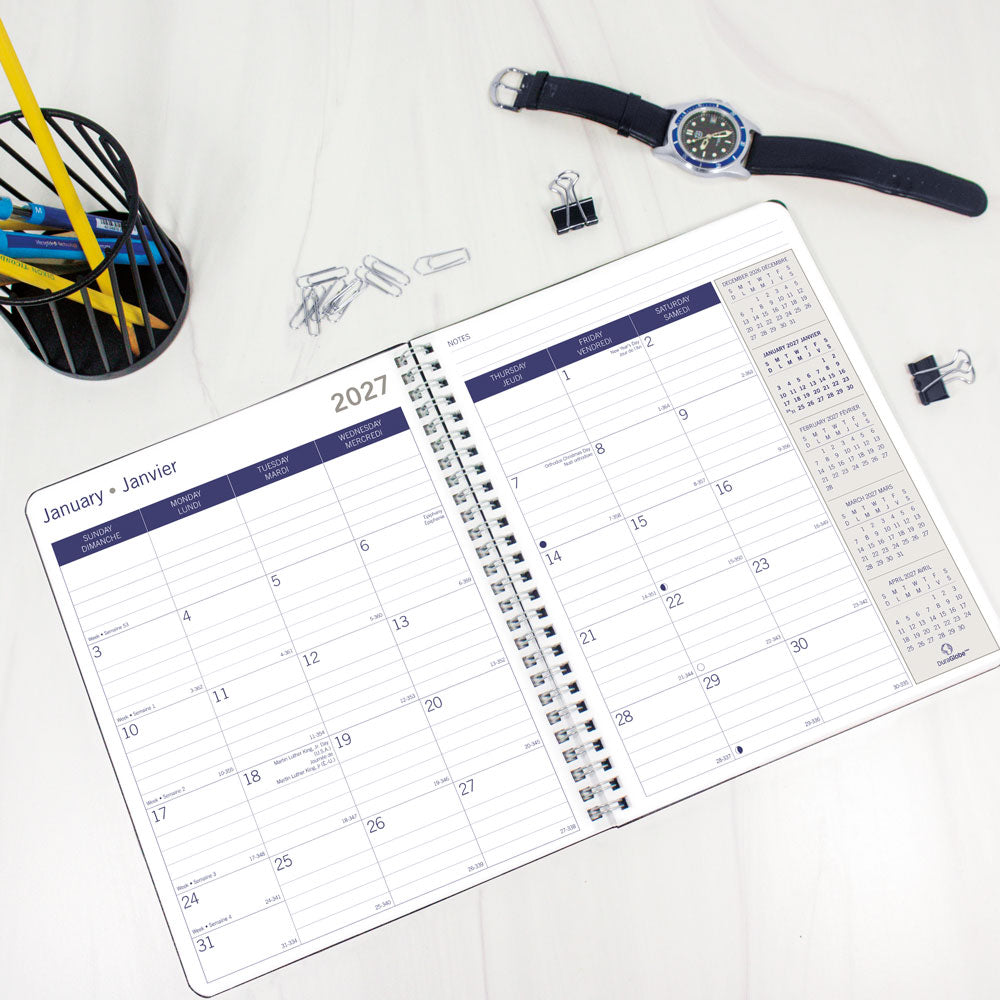 Blueline DuraGlobe™ Monthly Planner, 2027, Bilingual C230.81BT-27 C230.81BT