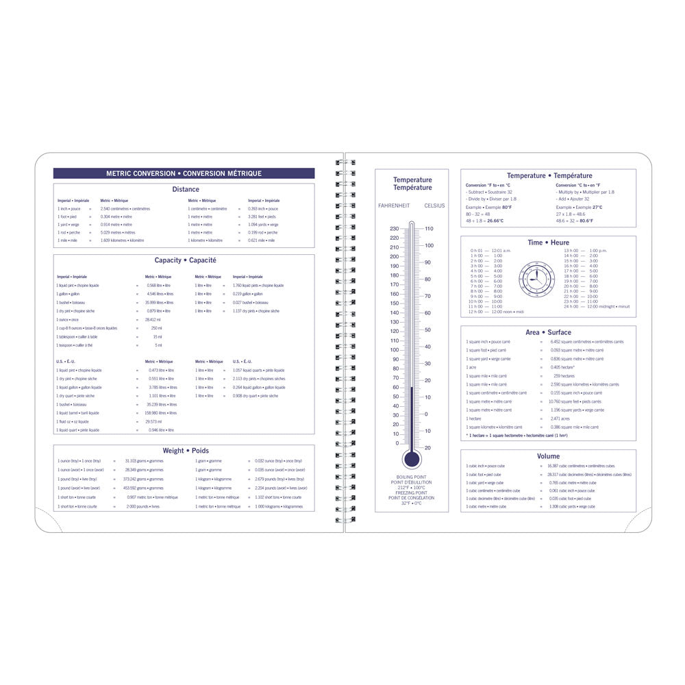 DuraGlobe™Joyful Monthly Planner, 2027, Bilingual C230.F83BT-27 Blueline C230.F83BT