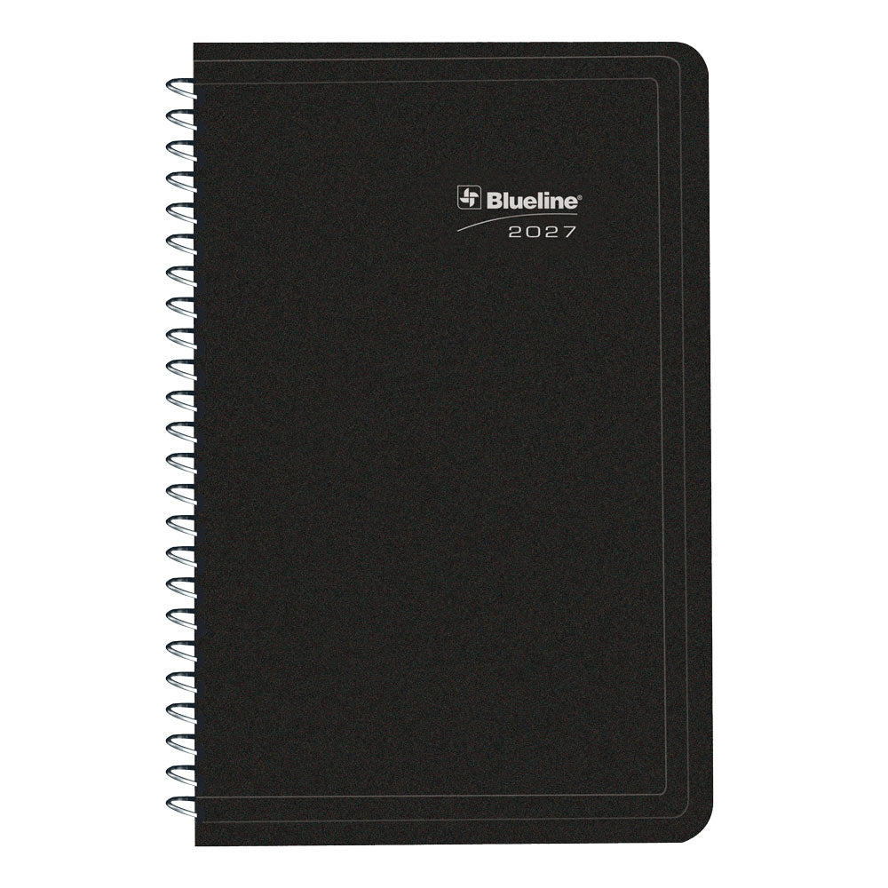 Essential Daily Appointment Book, 2027, Bilingual, Black C2504.81BT-27 Blueline C2504.81BT