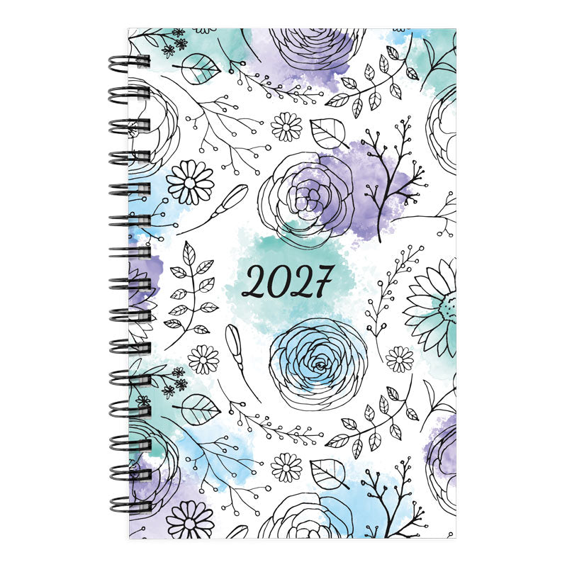 DoodlePlan™ Botanica Weekly/Monthly Planner, 2027, Bilingual C2910B.01-27 Blueline C2910B.01