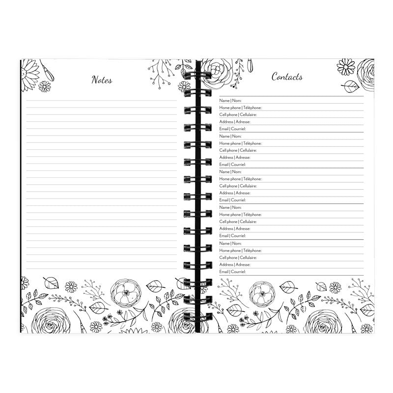 DoodlePlan™ Botanica Weekly/Monthly Planner, 2027, Bilingual C2910B.01-27 Blueline C2910B.01