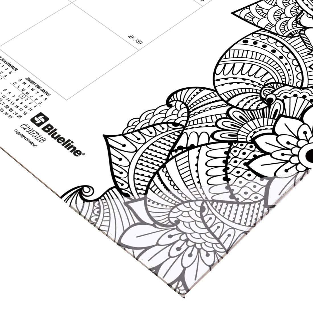 DoodlePlan™ Colouring Desk Pad 2024, Bilingual - C2917311B