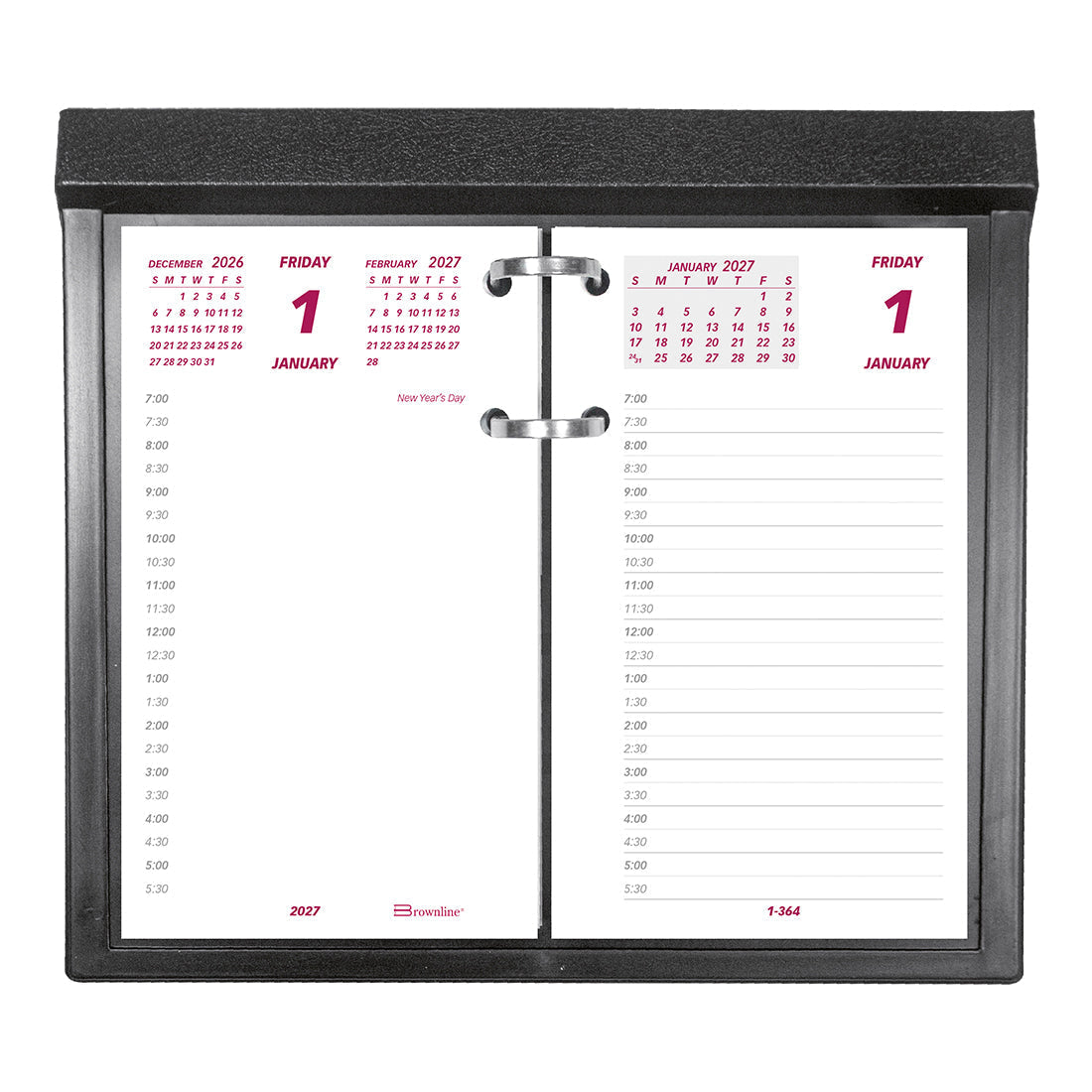 Daily Refill, English, 2027 C2R-27 Brownline C2R
