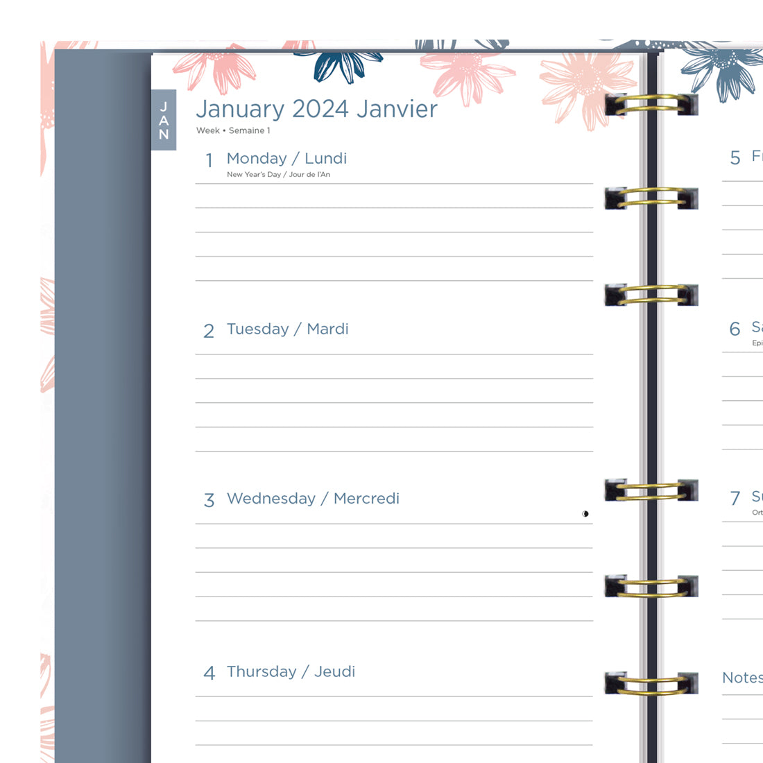 Passion Weekly Planner 2024, Bilingual
