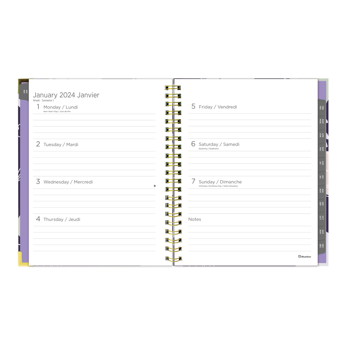 Weekly Planner 2024 Bilingual Blueline Blueline CDA weekly-planner-2024-bilingual-blueline-blueline-cda
