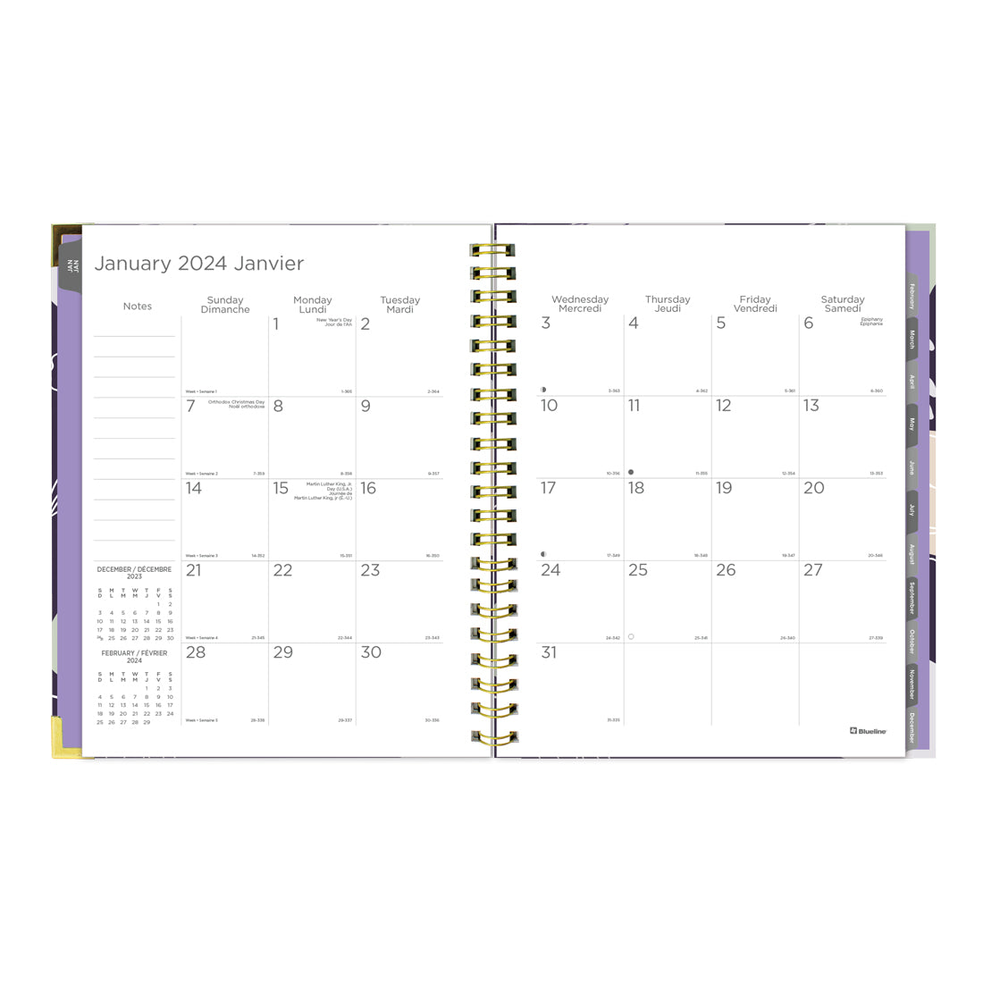 Weekly Planner 2024 Bilingual Blueline Blueline CDA weekly-planner-2024-bilingual-blueline-blueline-cda