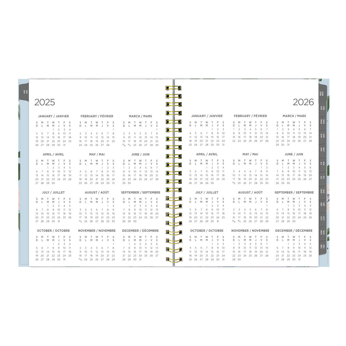 Azure Weekly Planner 2025, Bilingual, Azure (C38110B.01-25)