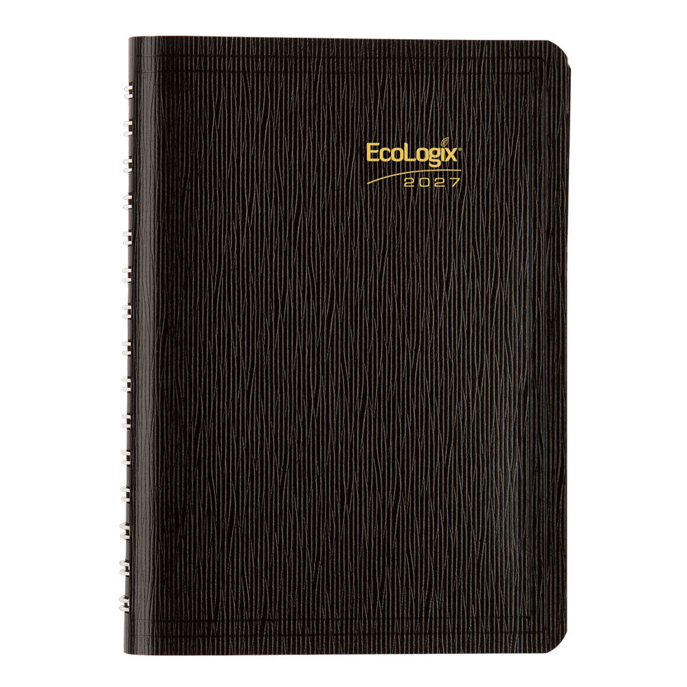 EcoLogix® Daily Appointment Book, 2027, Bilingual, Black (410W.81B-27 C410W.81B